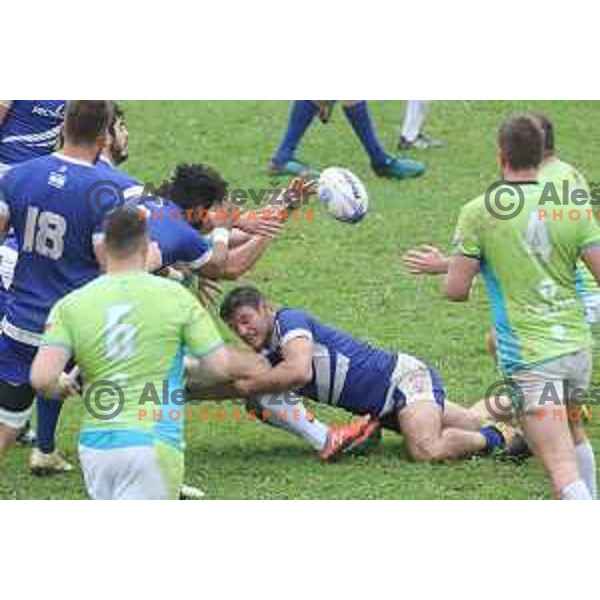 action during European nations Rugby Cup between Slovenia and Israel at Oval, Ljubljana, Slovenia on October 19, 2019