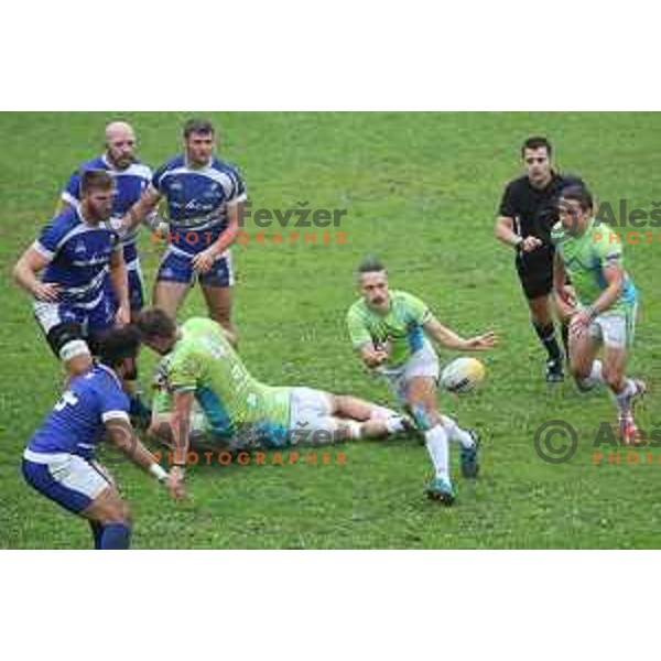 action during European nations Rugby Cup between Slovenia and Israel at Oval, Ljubljana, Slovenia on October 19, 2019