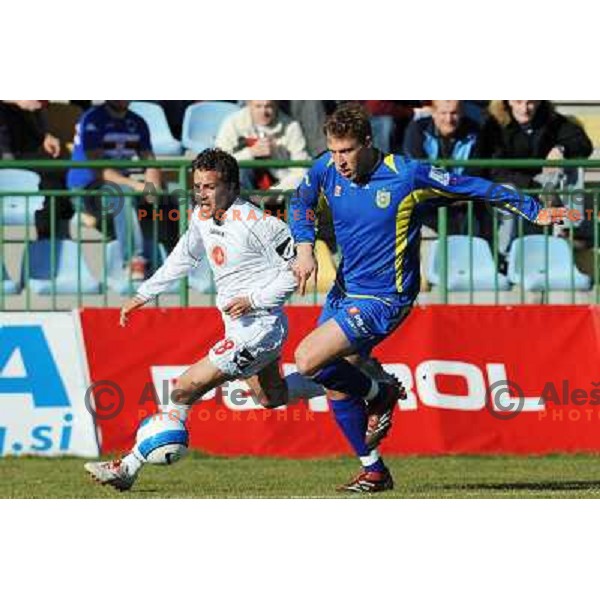 Tim Lo Duca and Ivan Knezovic at Match Livar - Domzale in Prva Liga Telekom , Ivancna Gorica 