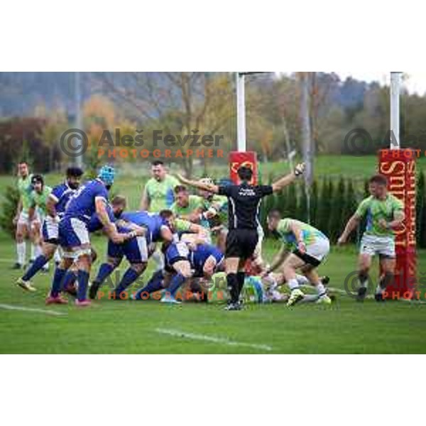 action during European nations Rugby Cup between Slovenia and Israel at Oval, Ljubljana, Slovenia on October 19, 2019