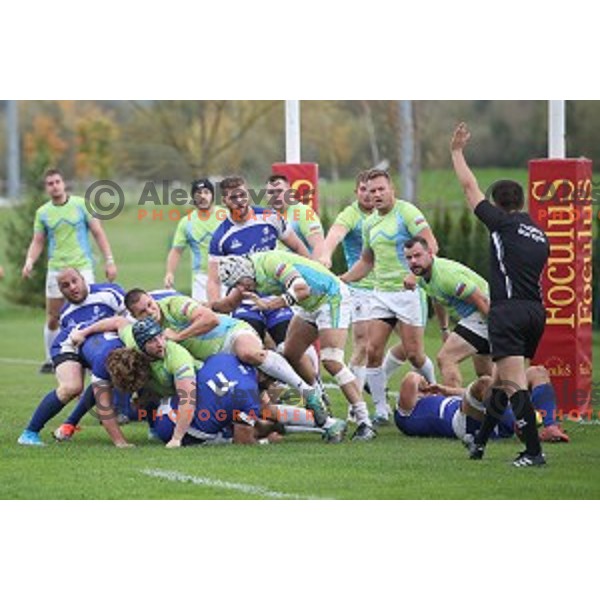action during European nations Rugby Cup between Slovenia and Israel at Oval, Ljubljana, Slovenia on October 19, 2019
