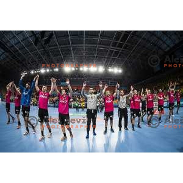 in action during Velux EHF Champions League 2019/20 handball match between Celje Pivovarna Lasko and Elverum in Zlatorog Arena, Celje, Slovenia on October 20, 2019