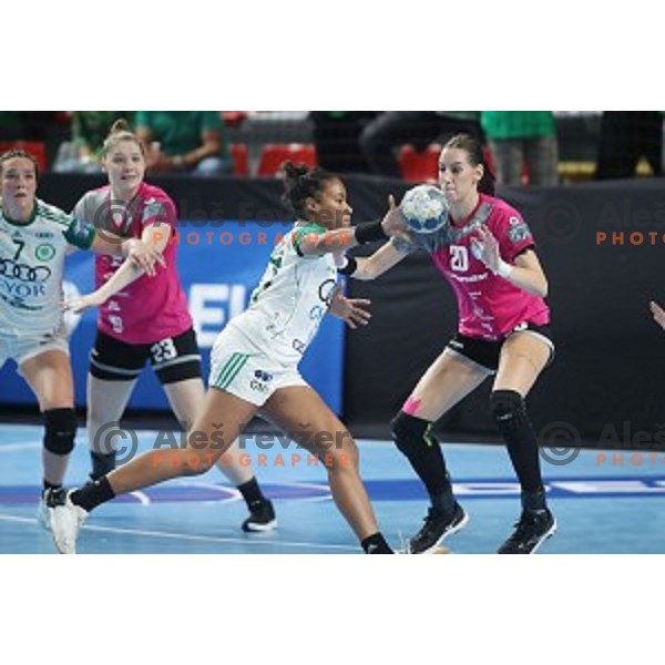 of Krim Mercator during EHF Women\'s Champions League handball match between Krim Mercator and Gyori Audi ETO KC in Kodeljevo Hall, Ljubljana, Slovenia on October 19, 2019