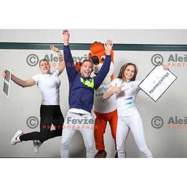 Andreja Leski, Adrian Gomboc and Kaja Kajzer, Slovenia Olympic team candidates for Tokyo 2020 Summer Olympic games during Days of Slovenian Olympic Committee in hotel Bernardin, Portoroz, Slovenia on October 21, 2019