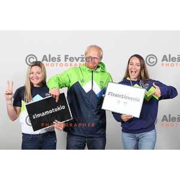 Spela Ponomarenko Janjic, Jost Zakrajsek and Anja Osterman, Slovenia Olympic team candidates for Tokyo 2020 Summer Olympic games during Days of Slovenian Olympic Committee in hotel Bernardin, Portoroz, Slovenia on October 21, 2019