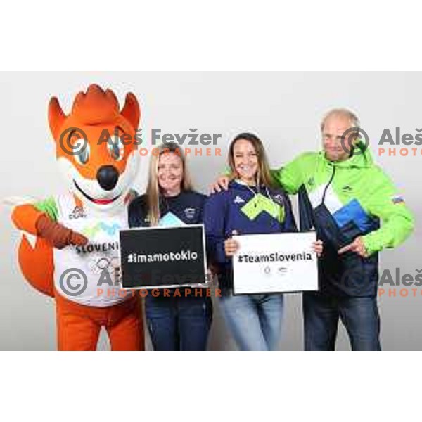 Spela Ponomarenko Janjic, Jost Zakrajsek and Anja Osterman, Slovenia Olympic team candidates for Tokyo 2020 Summer Olympic games during Days of Slovenian Olympic Committee in hotel Bernardin, Portoroz, Slovenia on October 21, 2019