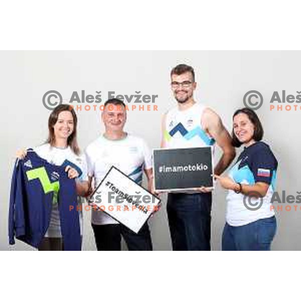 Ziva Dvorsak, Denis Vatovec, Klemen Strajhar and Urska Kuharic, Slovenia Olympic team candidate for Tokyo 2020 Summer Olympic games during Days of Slovenian Olympic Committee in hotel Bernardin, Portoroz, Slovenia on October 21, 2019