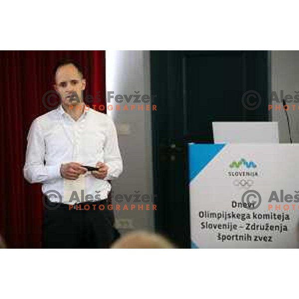 Matic Svab during Days of Slovenian Olympic Committee in hotel Bernardin, Portoroz, Slovenia on October 21, 2019