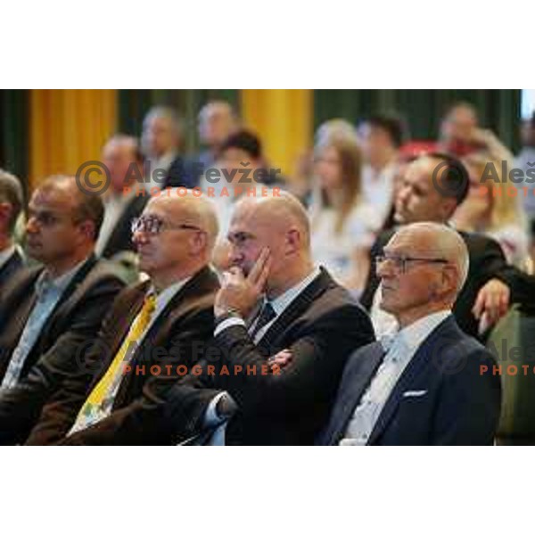 Bogdan Gabrovec, Blaz Perko and Miro Cerar during Days of Slovenian Olympic Committee in hotel Bernardin, Portoroz, Slovenia on October 21, 2019