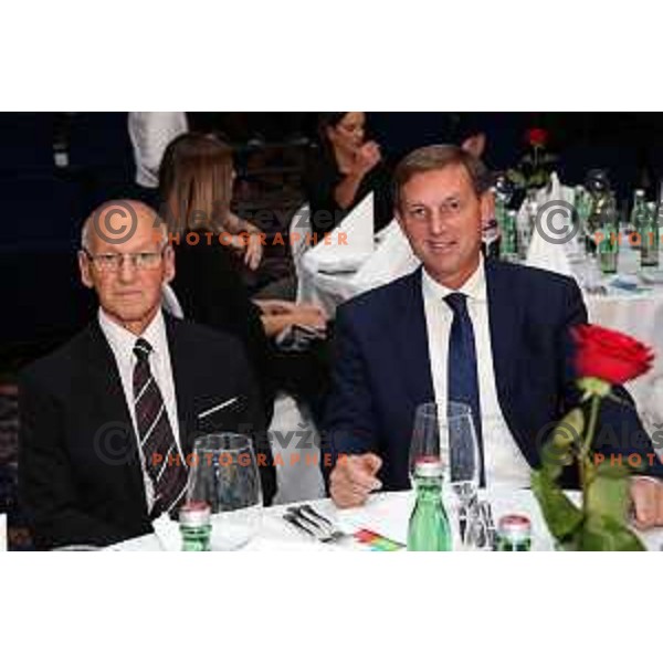 Miro Cerar and Miro Cerar Jr. during Charity Gala Night during Days of Slovenian Olympic Committee in hotel Bernardin, Portoroz, Slovenia on October 21, 2019