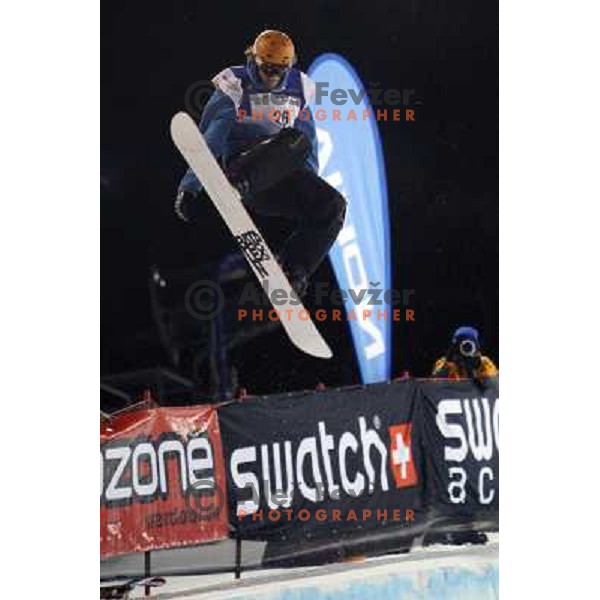 JUstin Lamoureux (CAN) at Nokia Snowboard FIS World Cup Half pipe final in Calgary, Alberta, Canada on February 29th 2008. Photo by Ales Fevzer 