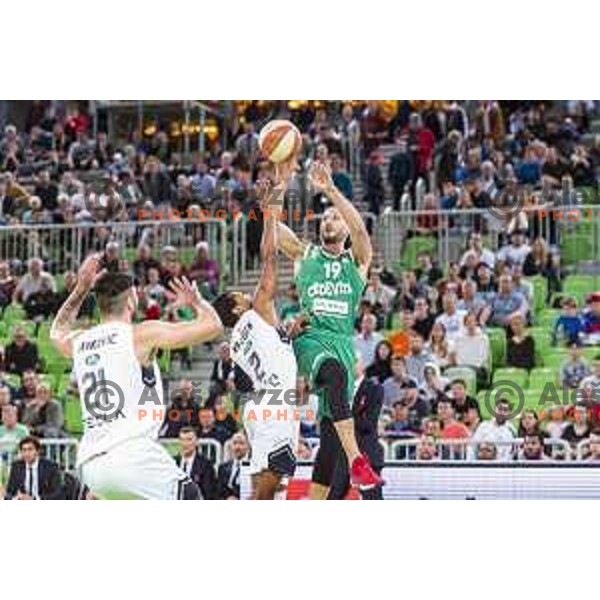 Marko Simonovic in action during ABA league regular season basketball match between Cedevita Olimpija and Partizan NIS in SRC Stozice, Ljubljana, Slovenia on October 26, 2019