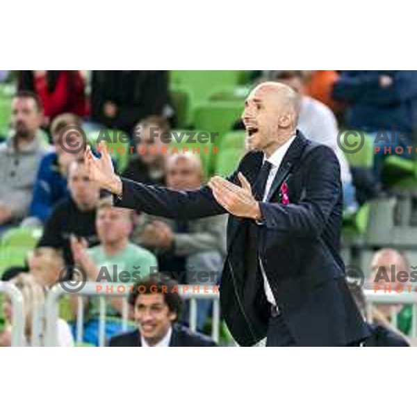 action during ABA league regular season basketball match between Cedevita Olimpija and Partizan NIS in SRC Stozice, Ljubljana, Slovenia on October 26, 2019