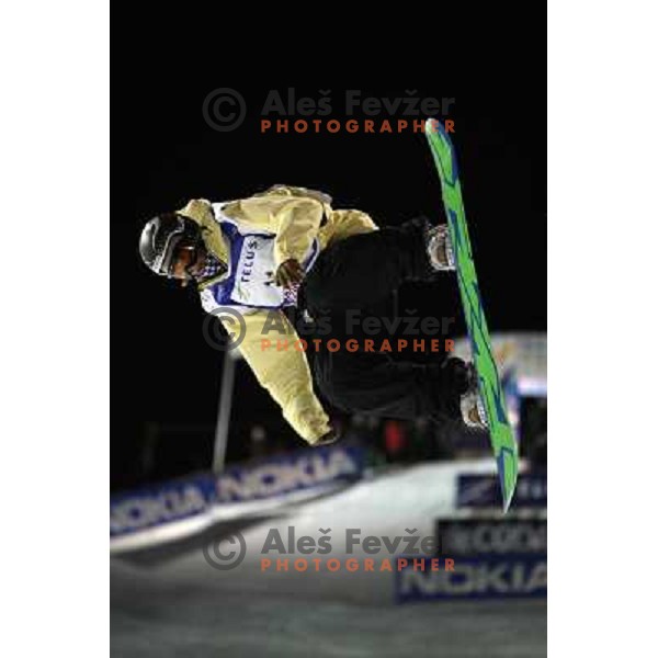 Roger Kleivdal (NOR) at Nokia Snowboard FIS World Cup Half pipe final in Calgary, Alberta, Canada on February 29th 2008. Photo by Ales Fevzer 
