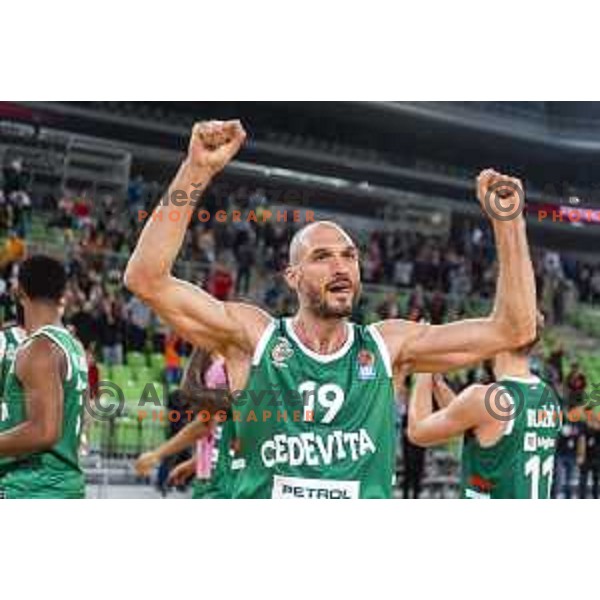 Marko Simonovic in action during ABA league regular season basketball match between Cedevita Olimpija and Partizan NIS in SRC Stozice, Ljubljana, Slovenia on October 26, 2019