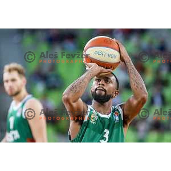 action during ABA league regular season basketball match between Cedevita Olimpija and Partizan NIS in SRC Stozice, Ljubljana, Slovenia on October 26, 2019