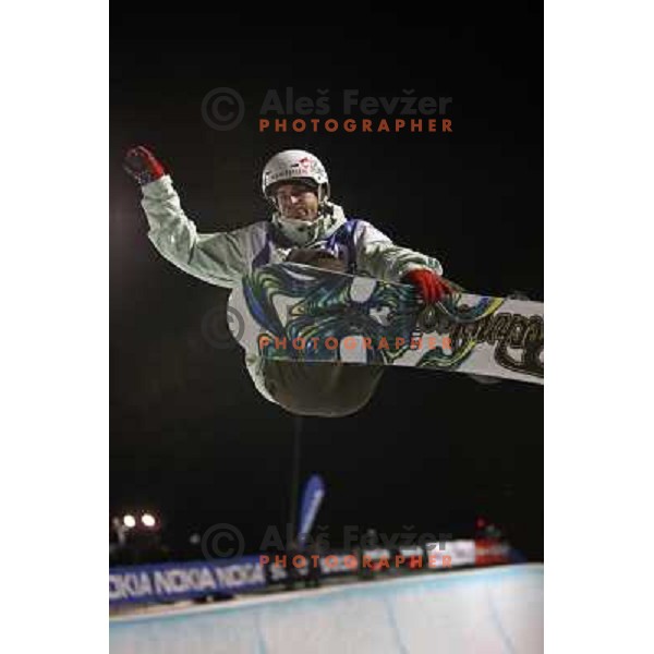 at Nokia Snowboard FIS World Cup Half pipe final in Calgary, Alberta, Canada on February 29th 2008. Photo by Ales Fevzer 