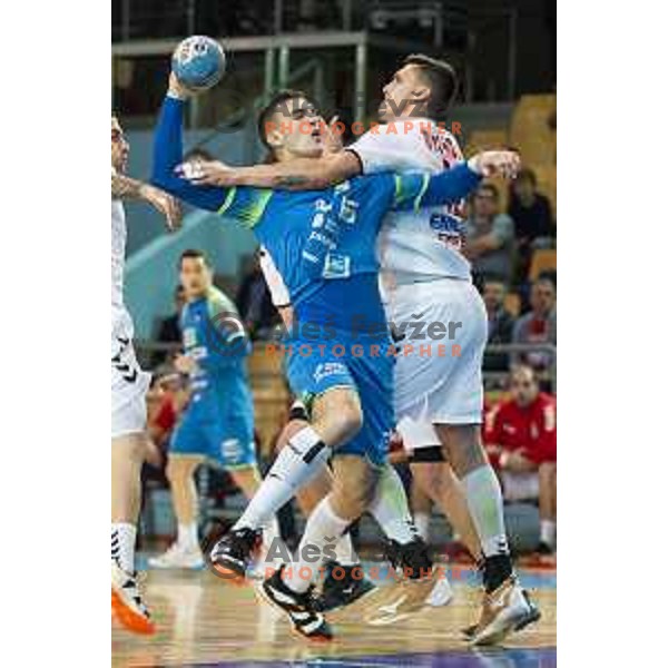 of Slovenia in action during preparatory handball match between team Slovenia and Serbia in Lukna, Maribor, Slovenia on October 27, 2019