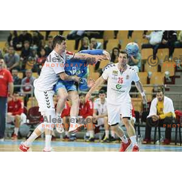 of Slovenia in action during preparatory handball match between team Slovenia and Serbia in Lukna, Maribor, Slovenia on October 27, 2019