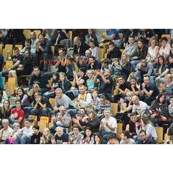 Fans of Slovenia during preparatory handball match between team Slovenia and Serbia in Lukna, Maribor, Slovenia on October 27, 2019