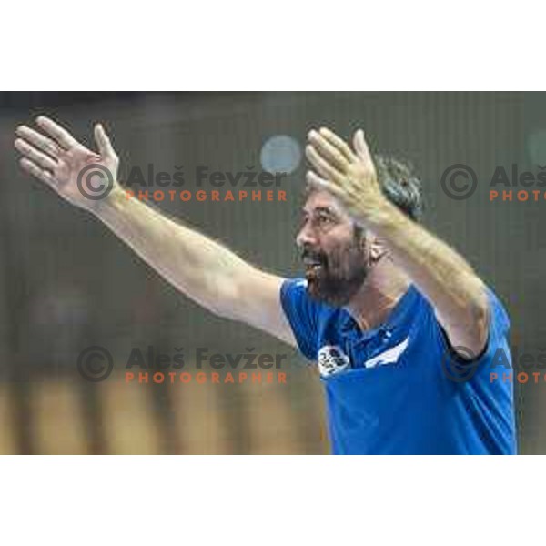 Veselin Vujovic, head coach of Slovenia during preparatory handball match between team Slovenia and Serbia in Lukna, Maribor, Slovenia on October 27, 2019