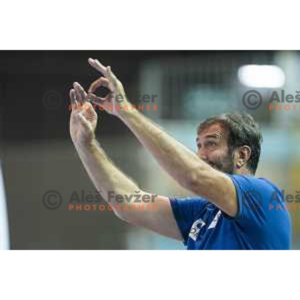 Veselin Vujovic, head coach of Slovenia during preparatory handball match between team Slovenia and Serbia in Lukna, Maribor, Slovenia on October 27, 2019