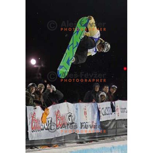 at Nokia Snowboard FIS World Cup Half pipe final in Calgary, Alberta, Canada on February 29th 2008. Photo by Ales Fevzer 