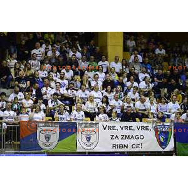 action during 1.NLB League handball match between Riko Ribnica and Celje Pivovarna Lasko in Ribnica Sports Hall, Slovenia on October 30, 2019