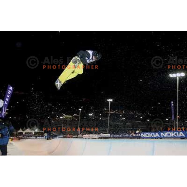 at Nokia Snowboard FIS World Cup Half pipe final in Calgary, Alberta, Canada on February 29th 2008. Photo by Ales Fevzer 
