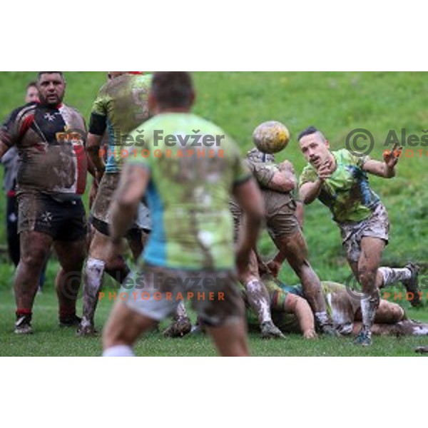 action during European Nations Rugby Cup between Slovenia and Malta at Oval, Ljubljana, Slovenia on November 9, 2019