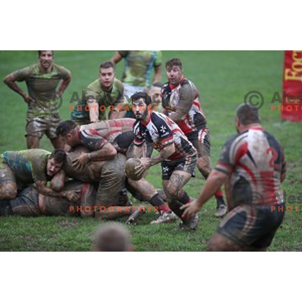 action during European Nations Rugby Cup between Slovenia and Malta at Oval, Ljubljana, Slovenia on November 9, 2019