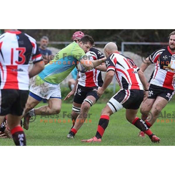 Grega Miljus in action during European Nations Rugby Cup between Slovenia and Malta at Oval, Ljubljana, Slovenia on November 9, 2019