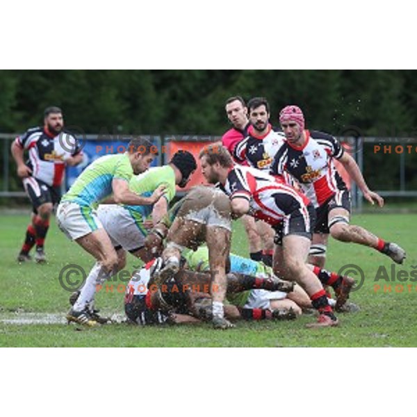action during European Nations Rugby Cup between Slovenia and Malta at Oval, Ljubljana, Slovenia on November 9, 2019