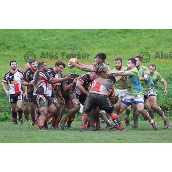 action during European Nations Rugby Cup between Slovenia and Malta at Oval, Ljubljana, Slovenia on November 9, 2019