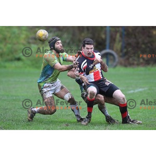 action during European Nations Rugby Cup between Slovenia and Malta at Oval, Ljubljana, Slovenia on November 9, 2019