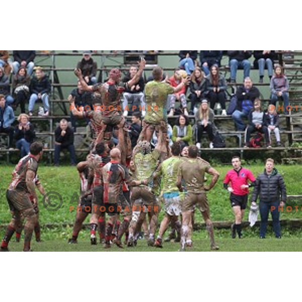action during European Nations Rugby Cup between Slovenia and Malta at Oval, Ljubljana, Slovenia on November 9, 2019
