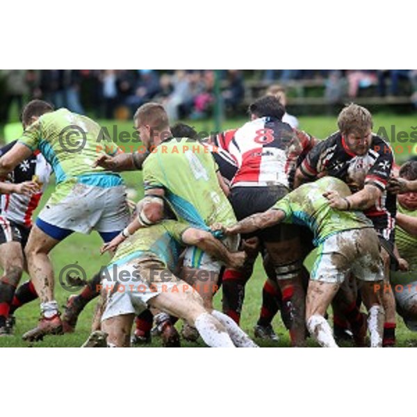 action during European Nations Rugby Cup between Slovenia and Malta at Oval, Ljubljana, Slovenia on November 9, 2019