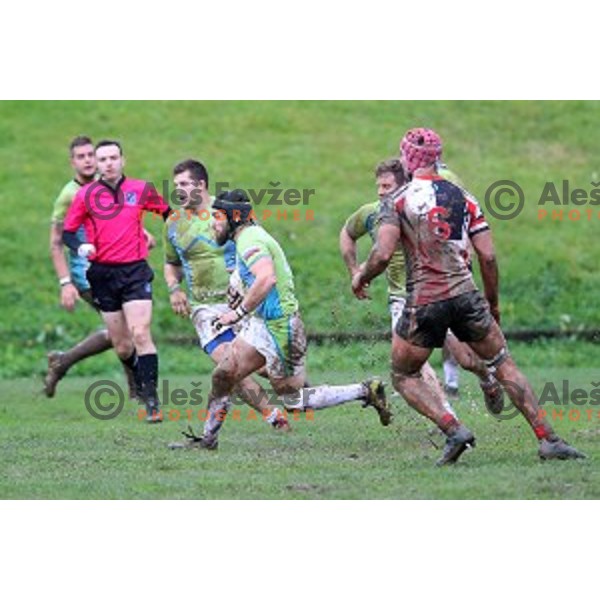action during European Nations Rugby Cup between Slovenia and Malta at Oval, Ljubljana, Slovenia on November 9, 2019