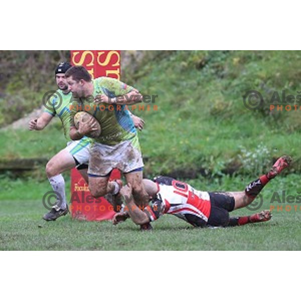 action during European Nations Rugby Cup between Slovenia and Malta at Oval, Ljubljana, Slovenia on November 9, 2019