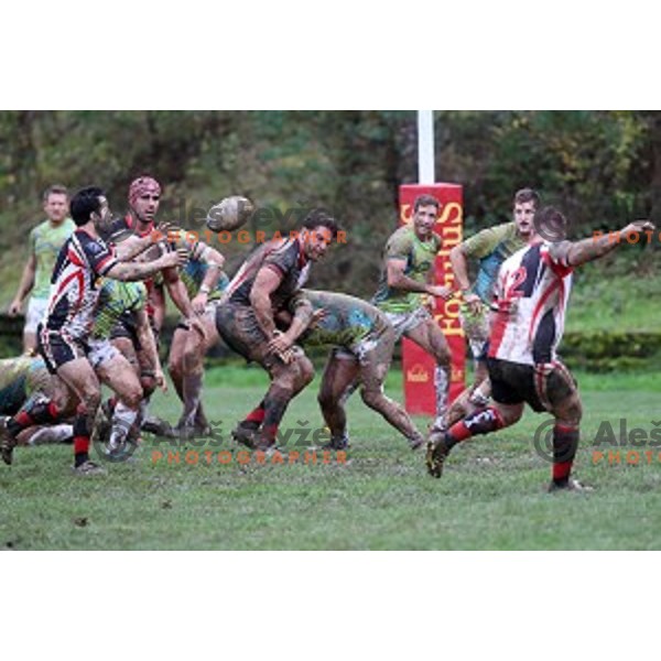 action during European Nations Rugby Cup between Slovenia and Malta at Oval, Ljubljana, Slovenia on November 9, 2019