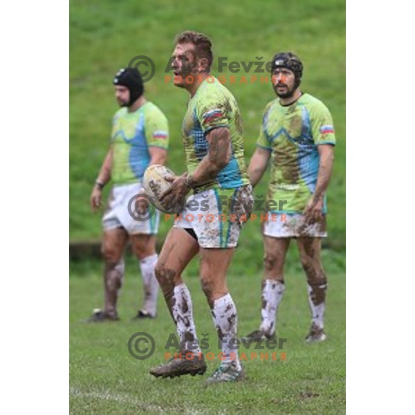 Peter Kavcic in action during European Nations Rugby Cup between Slovenia and Malta at Oval, Ljubljana, Slovenia on November 9, 2019