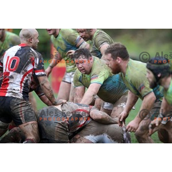 action during European Nations Rugby Cup between Slovenia and Malta at Oval, Ljubljana, Slovenia on November 9, 2019