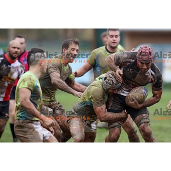 action during European Nations Rugby Cup between Slovenia and Malta at Oval, Ljubljana, Slovenia on November 9, 2019