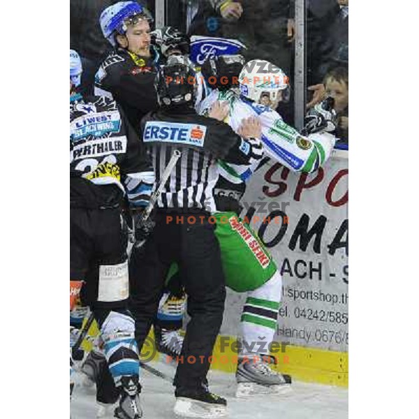 Ales Music at EBEL league fourth game of Semi-final of Ebel league, ZM Olimpija - Blackwings LINZ, Tivoli, Ljubljana 