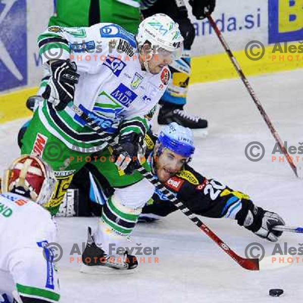 Jeremiah Mccarthy at EBEL league fourth game of Semi-final of Ebel league, ZM Olimpija - Blackwings LINZ, Tivoli, Ljubljana 