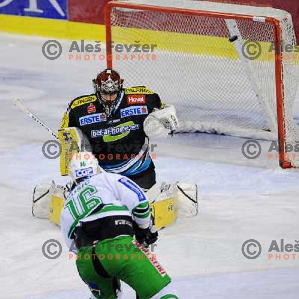 Ales Music at EBEL league fourth game of Semi-final of Ebel league, ZM Olimpija - Blackwings LINZ, Tivoli, Ljubljana 