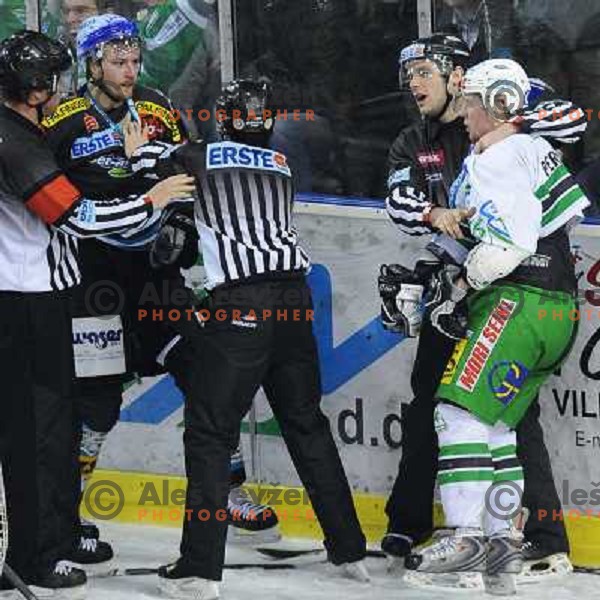 Ales Music at EBEL league fourth game of Semi-final of Ebel league, ZM Olimpija - Blackwings LINZ, Tivoli, Ljubljana 