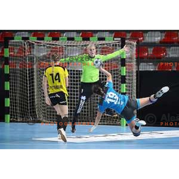 of Krim Mercator during EHF Women\'s Champions League handball match between Krim Mercator and Savehof in Kodeljevo Hall, Ljubljana, Slovenia on November 17, 2019