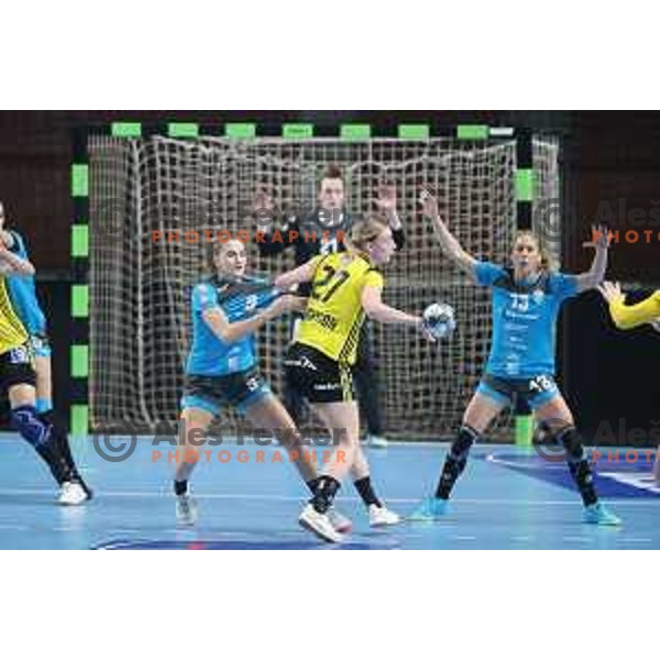 of Krim Mercator during EHF Women\'s Champions League handball match between Krim Mercator and Savehof in Kodeljevo Hall, Ljubljana, Slovenia on November 17, 2019
