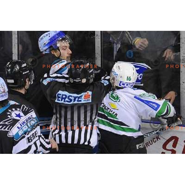 Ales Music at EBEL league fourth game of Semi-final of Ebel league, ZM Olimpija - Blackwings LINZ, Tivoli, Ljubljana 